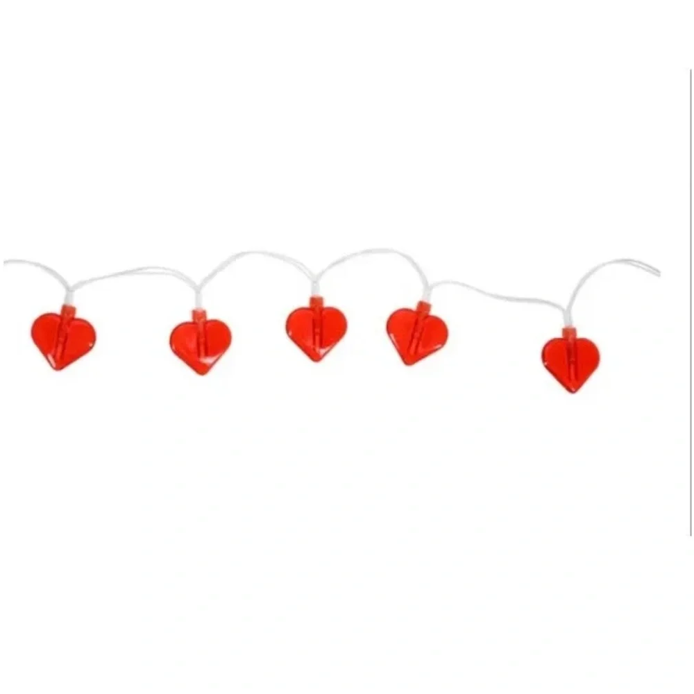 Valentine's Day LED String Light - Heart shaped, 10 ct. Garland - 3 Feet